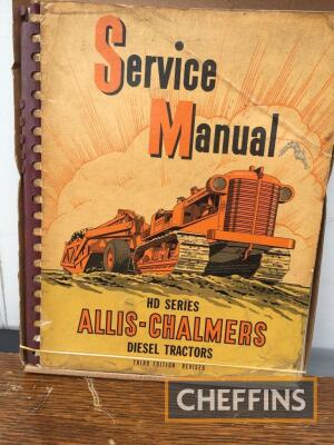 Original comprehensive Allis Chalmers HD Series diesel tractors service manual