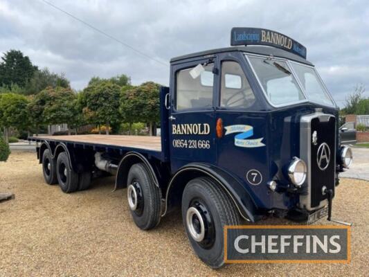 1950 Atkinson L1586 8wheel rigid flatbed Reg. No. MUL 562 Chassis No. FC2546 Stated to have been supplied new to Gartons of Battersea for sugar distribution and then sold to Mytton Mills briefly before being put into show land service with Benson's Amusem