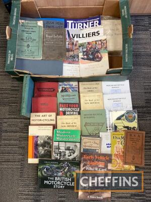 A qty of motorcycling titles to inc' Pitmans Motorcyclists Library, instruction books and related items