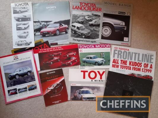 Various Toyota brochures, leaflets and literature etc (13)