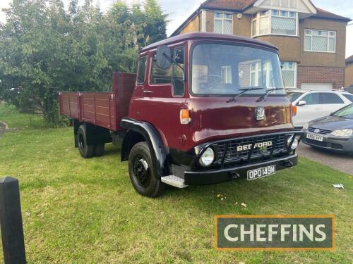 1973 Bedford TK 6cylinder petrol 3.5ton Dropside Lorry Reg. No. OPO 149M Chassis No. EDG0BC0CW114388 Vendor states that the maroon Bedford runs and drives very well and that it has been down rated to 3.5ton