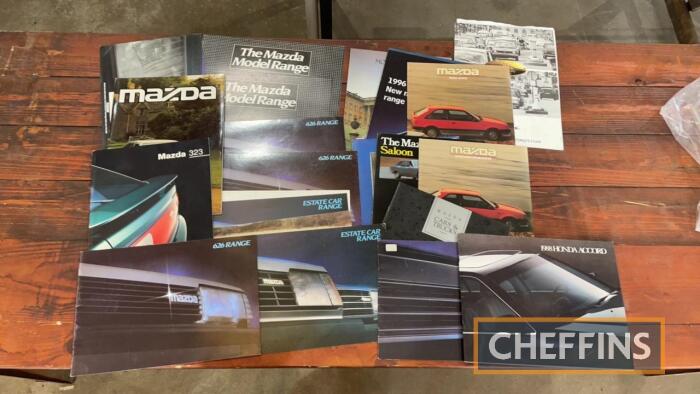 Qty Japanese car manufacturer sales brochures etc, to include range brochures etc.