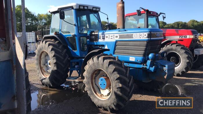 1990 FORD 8830 Power Shift 4wd diesel TRACTOR Reg. No. H254 EKM Serial No. A928087 Fitted with Michelin tyres, 4 double spool valves and wheel weights