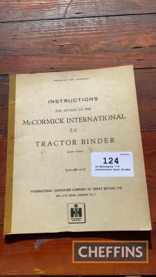 IH McCormick 7-T instruction book binder