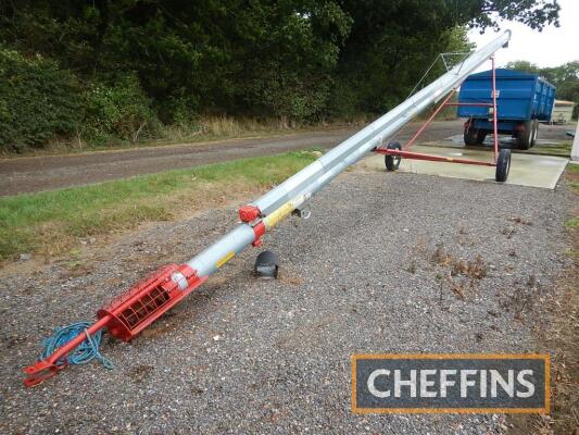 Hutchinson 8-52 8ins auger 52ft long mobile, PTO drive grain auger (imported by Danagri-3 5) - Warranty work required to barrel - could  be left in dismantled form for transport