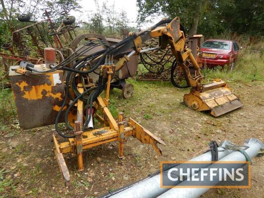 Bomford Super Trim chassis mounted hedge cutter with lever controls, LH cut Serial No. 3797P