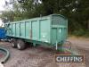 2005 Bailey 18tonne tandem axle steel monocoque trailer with sprung drawbar, hydraulic tailgate and rollover sheet on 385/65R22.5 wheels and tyres Serial No. 4799