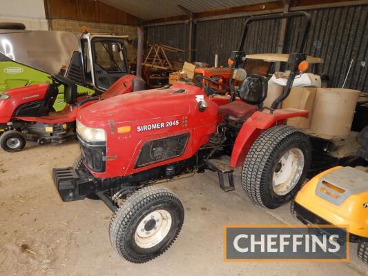 2009 SIROMER 204S 4wd TRACTOR Fitted with front weights, rear linkage, PTO and power steering on 11.2-20 rear and 26x7.50-12 front wheels and tyres Serial no. 08120601000 Hours: 716