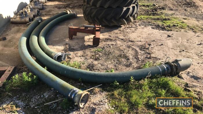 2no. suction hoses, together with another hose