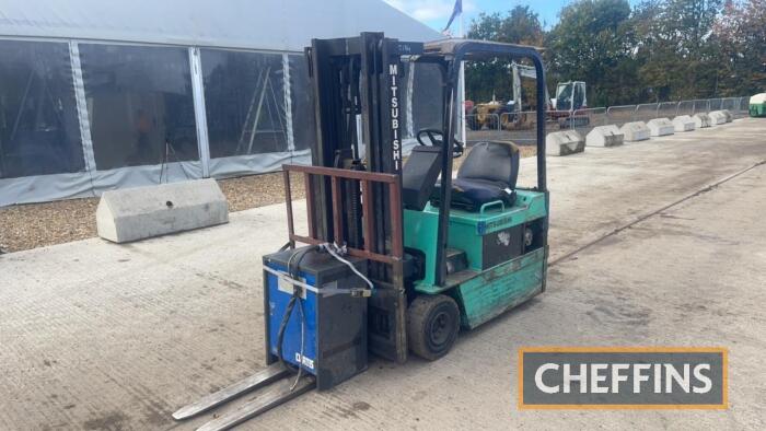 Mitsubishi F30 Battery Forklift Truck c/w charger Ser. No. F30-5CB04068