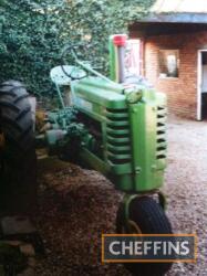 1941 JOHN DEERE BN rowcrop 2cylinder petrol/paraffin TRACTOR
<br/>Reg. No. DBC 957Y
<br/>Serial No. 108470
<br/>This 3-wheel rowcrop example has been in its present ownership since 1980. The vendor states that the tinwork is good and mudguards have been r