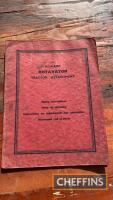 Howard rotavator and Ferguson reduction gear tractor fitting manual
