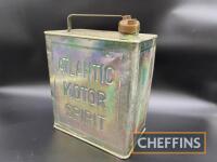 Atlantic Motor Spirit, a 2gallon fuel can, plated