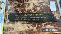 Whitlock Bros. Ltd, By Appointment, a painted wooden sign, 18 x 3 1/2ins