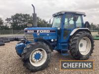 1991 FORD 8210 Series III Dual Power 4wd 6cylinder diesel TRACTOR
<br/>Serial No. BC67234
<br/>Fitted with Super Q cab, described as an original tractor with just 3,819 hours recorded. Offered for sale with original Danish registration certificate