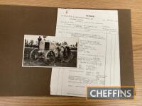 Clayton & Shuttleworth 14/25hp Crude Oil Agricultural Tractor, a 1932 tender document