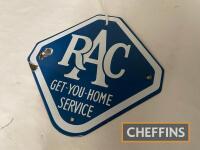 RAC Get-You-Home-Service enamel sign, small