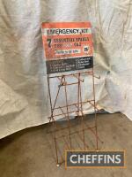 Emergency Kit, a point of sale display rack with printed tin sign