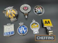 Qty automotive grille badges, to include AA, RAC etc. (7)