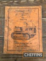 Instruction book for Allis Chalmers HD7 crawler tractor