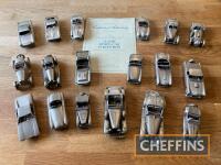 Danbury Mint pewter Classic Car Collection, a set of 18 scale replicas, all boxed and complete with certificate of authenticity