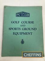 Pattinson Golf Course and Sports Ground Equipment, an illustrated 48pp catalogue, No. 49