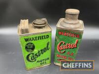 Wakefield Castrol, two early 1qt cans