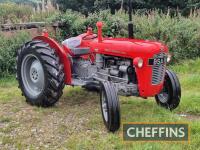 1964 MASSEY FERGUSON 35x 3cylinder diesel TRACTOR
<br/>Reg. No. BSA 118
<br/>Serial No. SNMY365068
<br/>First registered 08/09/1964. Described as an earlier restoration and fitted with lights. Supplied with V5 and key in office 
<br/>