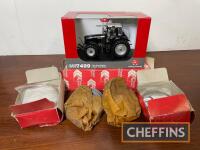 Massey Ferguson 1:32 scale die cast 7499 Limited Edition by Universal Hobbies, together with various tractor spares