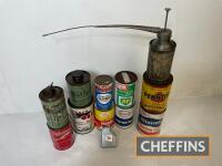 Oil cans, a selection from various manufacturers (10)