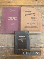 Fowler Challenger 4 instruction book, together with drivers field book and Meadows 970 engine book