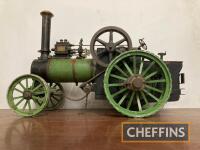 Basset Lowke style scratch built 1ins scale (approx) live steam traction engine, with working Stevenson link, requiring re-commissioning