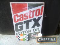 Castrol GTX promotional items, to include thermos flask, brochure and tin sign