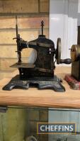 Miniature sewing machine, together with Mamod steam model