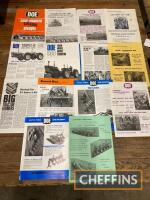 Selection of Doe 130 and Doe 150 sales brochures, including implements