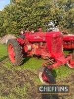 1945 McCORMICK FARMALL Model BM 4cylinder petrol/paraffin TRACTOR
<br/>Reg. No. RPW 831
<br/>Serial No. FBKM
<br/>Fitted with lights rear hydraulic electric start drawbar and side belt pulley