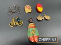 Qty cycling promotional lapel badges etc.