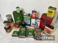 Oil cans etc, a selection by various manufacturers (18)