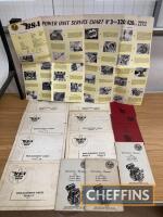 BSA industrial engines; poster, instructions and parts lists