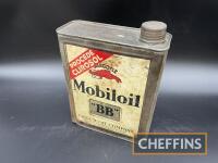 Mobiloil BB, an early French can (2litres approximately)