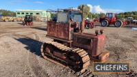 1955 INTERNATIONAL BTD6 4cylinder diesel CRAWLER TRACTOR
<br/>Serial No. 7425
<br/>A very original BTD6, fitted with front weights, hydraulic spool valve and a Lambourn cab frame (needing a new canvas). In good running and driving order, as reported by th