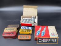 Qty spark plugs, including vintage and NOS (contents may not match boxes)