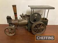 Tin plate with copper boiler traction engine, spirit fired