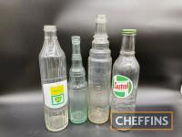 Four oil bottles; BP, Castrol, Esso Champion and Slee Ltd (4)