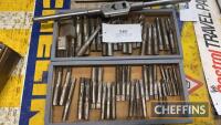 Qty various taps, 20mm Coventry dies and tap wrench