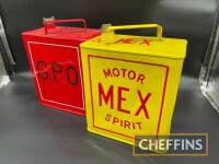 Motor Mex Spirit and GPO, two 2gallon fuel cans, restored (2)