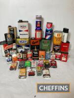 Various logo'd oil cans, 2.5l and smaller, a good qty