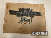 Fowler Cultivating Machinery Motor Cable Tackle catalogue No.2, 23pp, loose leaves, torn to spine