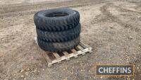 3no. 9.00x20 military tyres