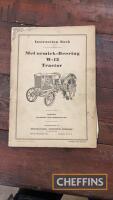 McCormick Deering W12 tractor instruction book